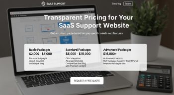 Cost to Build a Website for a SaaS Support Business?